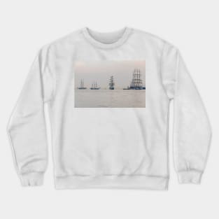 Sailing Vessel at Bremerhaven - North Sea Area Crewneck Sweatshirt